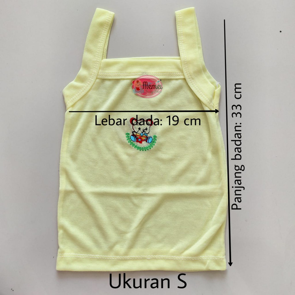 Singlet bayi BORDIR Kaos dalam bayi S / M / L / XL perlengkapan bayi lahir