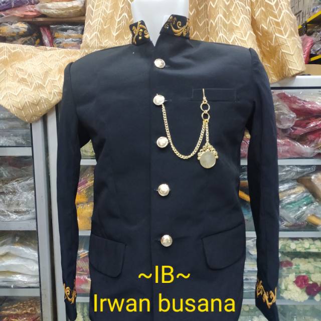 Beskap hitam sunda/jawa/betawi untuk bapak2