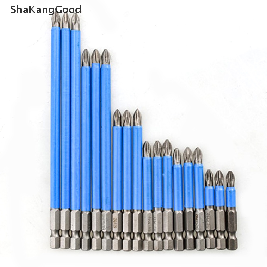 Skid 1pc Mata Obeng Hex Shank 1 / 4 &quot;6.35mm Bahan Alloy Steel Magnetik