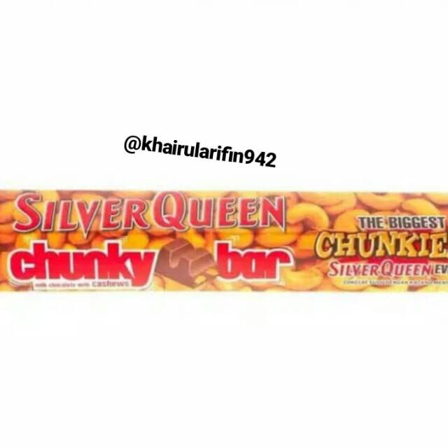 Coklat Silverqueen chunkybar 100gr rasa almond dan cashew