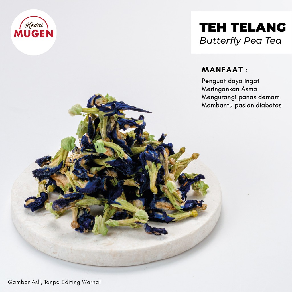 Premium Butterfly Pea Tea Teh Bunga Telang Kualitas Ekspor 20g Shopee Indonesia