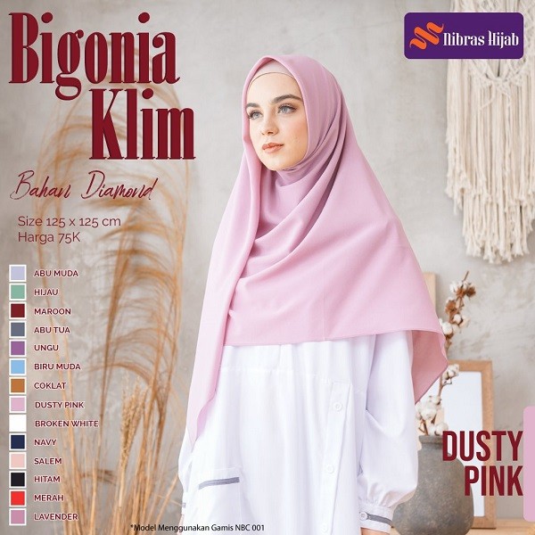 NIBRAS HIJAB BIGONIA KLIM / HIJAB SEGI EMPAT  / HIJAB POLOS / ORIGINAL NIBRAS HIJAB