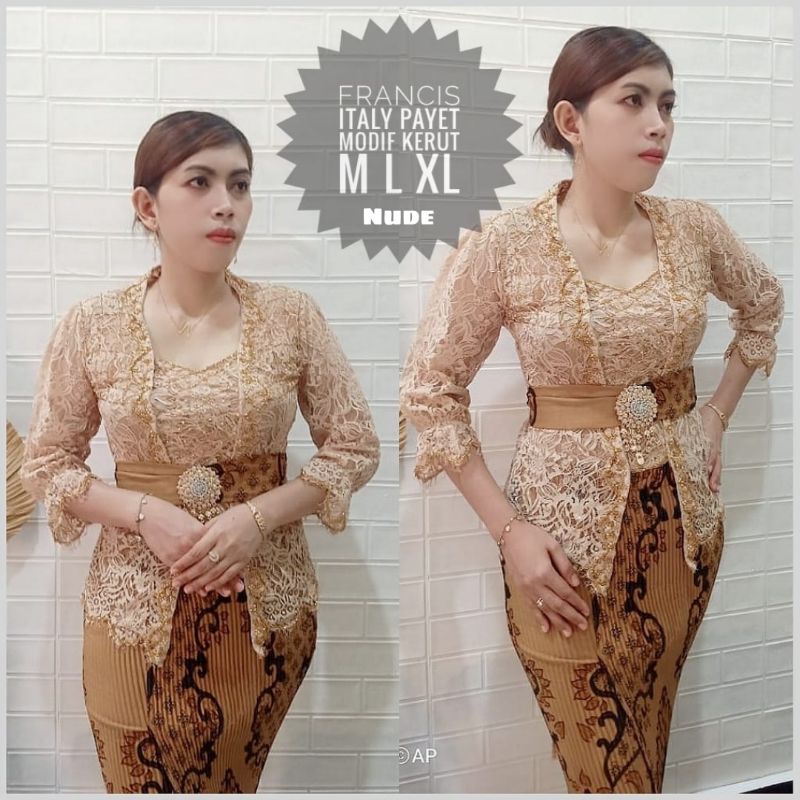 Kebaya Payet Tangan Kerut