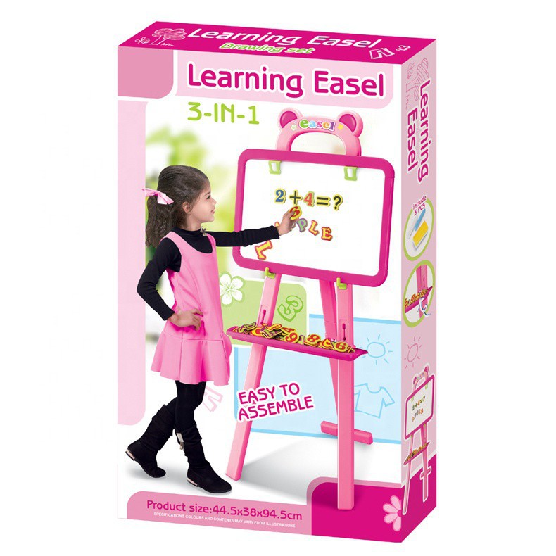 Learning Easel Papan Tulis Anak Papan Mainan Anak Puzzle Anak Wooden Toys Mainan Kayu Puzzle Huruf