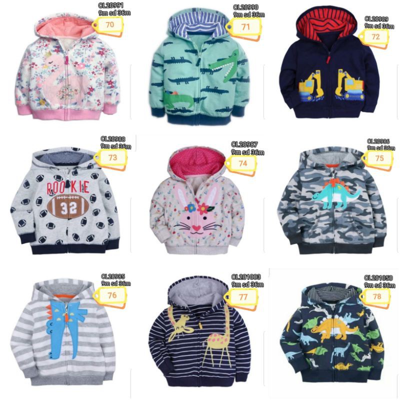 12 Bulan Jaket Mantel Bayi Anak Catell Love ETALASE 2