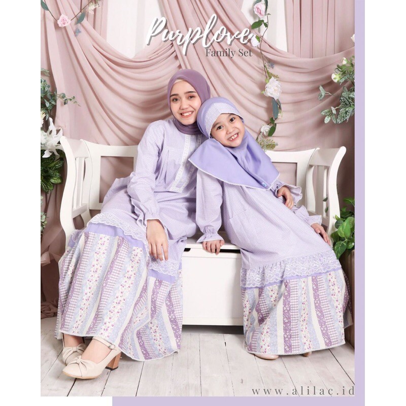 Purplove Familyset Alilac gamis couple ibu dan anak