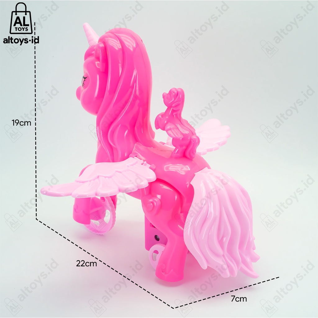 Mainan Anak Perempuan Kuda Poni Tarik / Burung Merpati Tarik Berjalan Meluncur