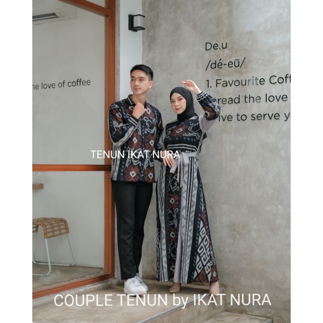 ( READY STOK ) DRES SABRINA Couple Tenun Lebaran Baju Kondangan