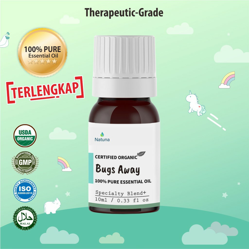 Natuna Bugs Away Essential Oil Minyak Essensial Atsiri Aroma Terapi EO Diffuser Difuser Humidifier