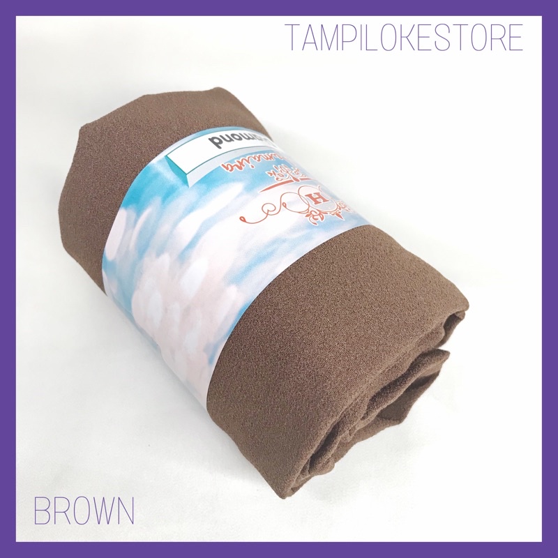 JILBAB PASHMINA SABYAN DIAMOND ITALIANO HIJAB PREMIUM-BROWN