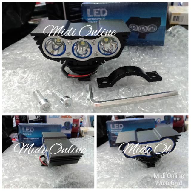 Lampu Tembak Sorot Owl 3 Mata - Lampu Sorot 3 Led - Lampu Tembak 3 Mata