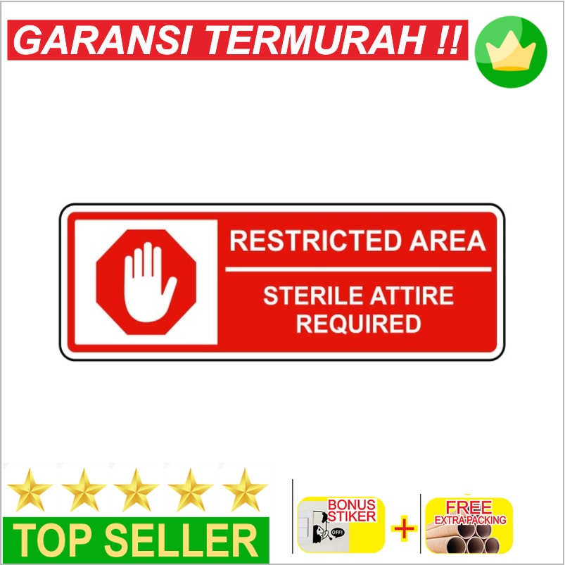 

Murah Rambu Akrilik Restricted Area 30cm x 10cm Acrylic 2mm Keren