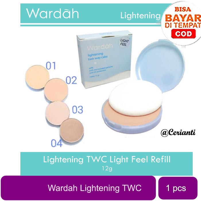 Refill wardah lightening two way cake spf 15 light feel Refil_Cerianti