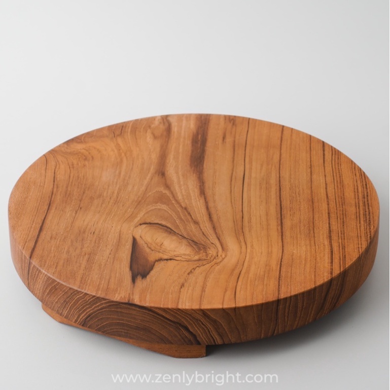 Talenan bulat d30cm | talenan bulat kayu jati tebal | talenan bulat tebal | talenan kayu