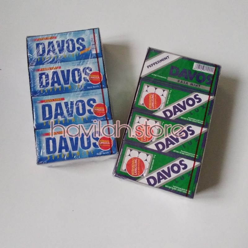 

Permen Davos rasa Mint/extra mint 1 Pack isi 20pcs