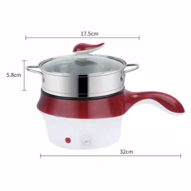 KUP - COD MURAH COOKING POT WITH STEAMER /PANCI ELEKTRIK/WAJAN/DAPUR/ALAT MASAK/PANCI FREE KUKUSAN