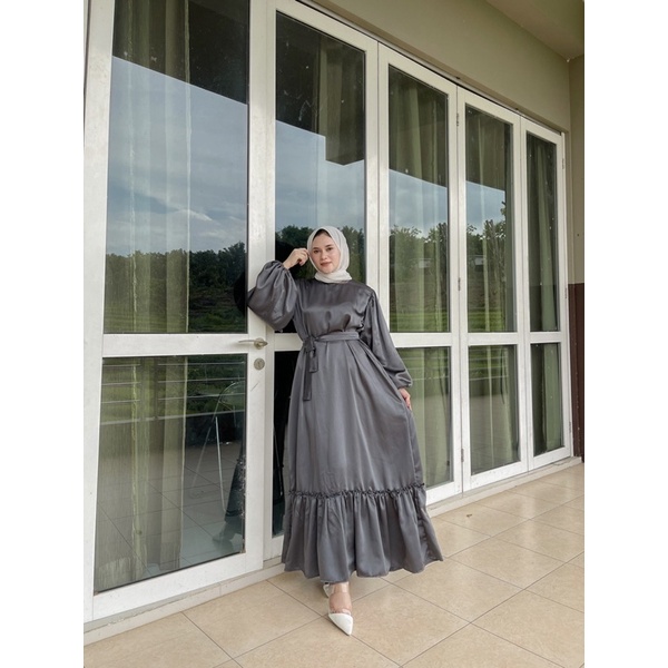 Dress Syamora premium / dress satin silk maxmara