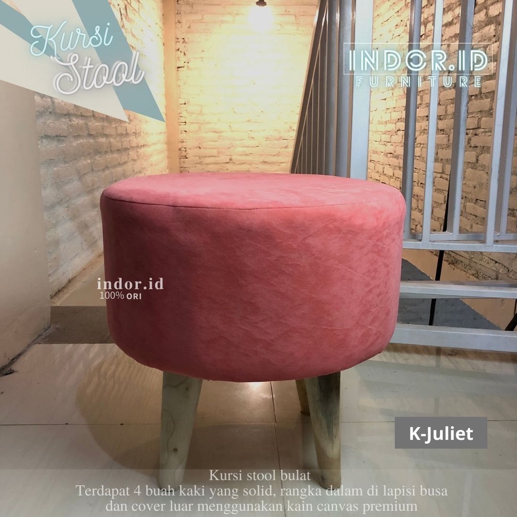 STOOL SOFA BULAT BAHAN PREMIUM MOTIF TERBARU MURAH/ KURSI PUFF KURSI STOOL SOFA MINIMALIS