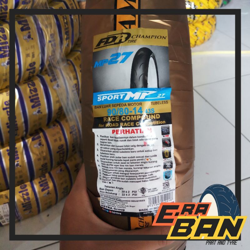 BAN FDR SOFT SPORT MP27 90 80 RING 14 TUBELESS MATIC BEAT VARIO MIO RACING