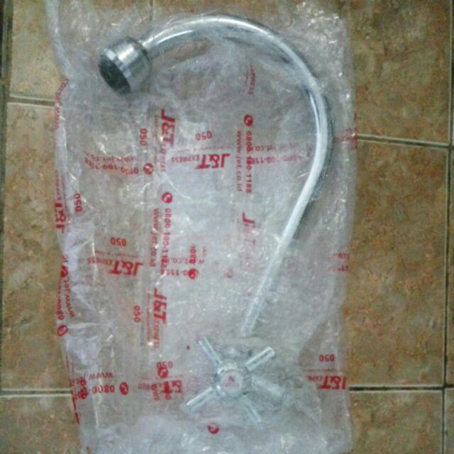 Keran / Kran Air Angsa Leher Panjang Cuci Piring Chrome Stainless