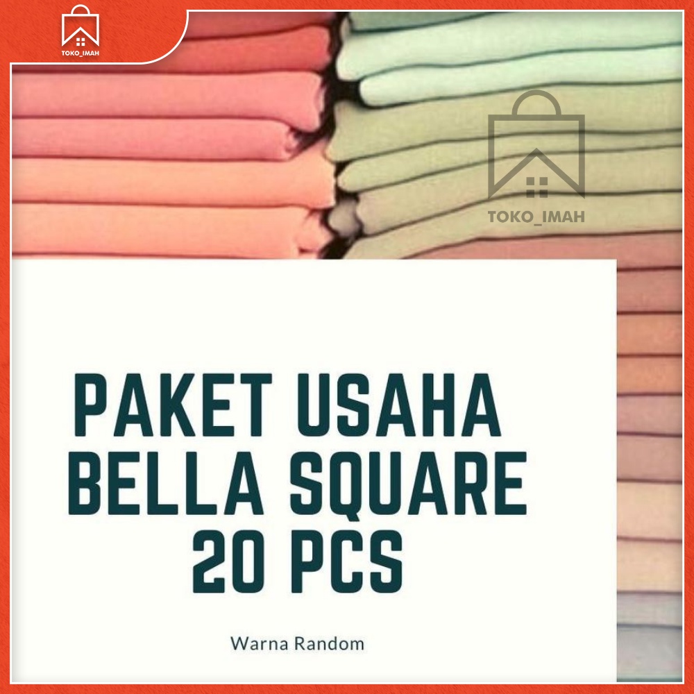 PAKET USAHA HIJAB/KERUDUNG BELLA SQUARE Ultrafine Pollycotton Premium BAHAN HALUS DAN BERKUALITAS