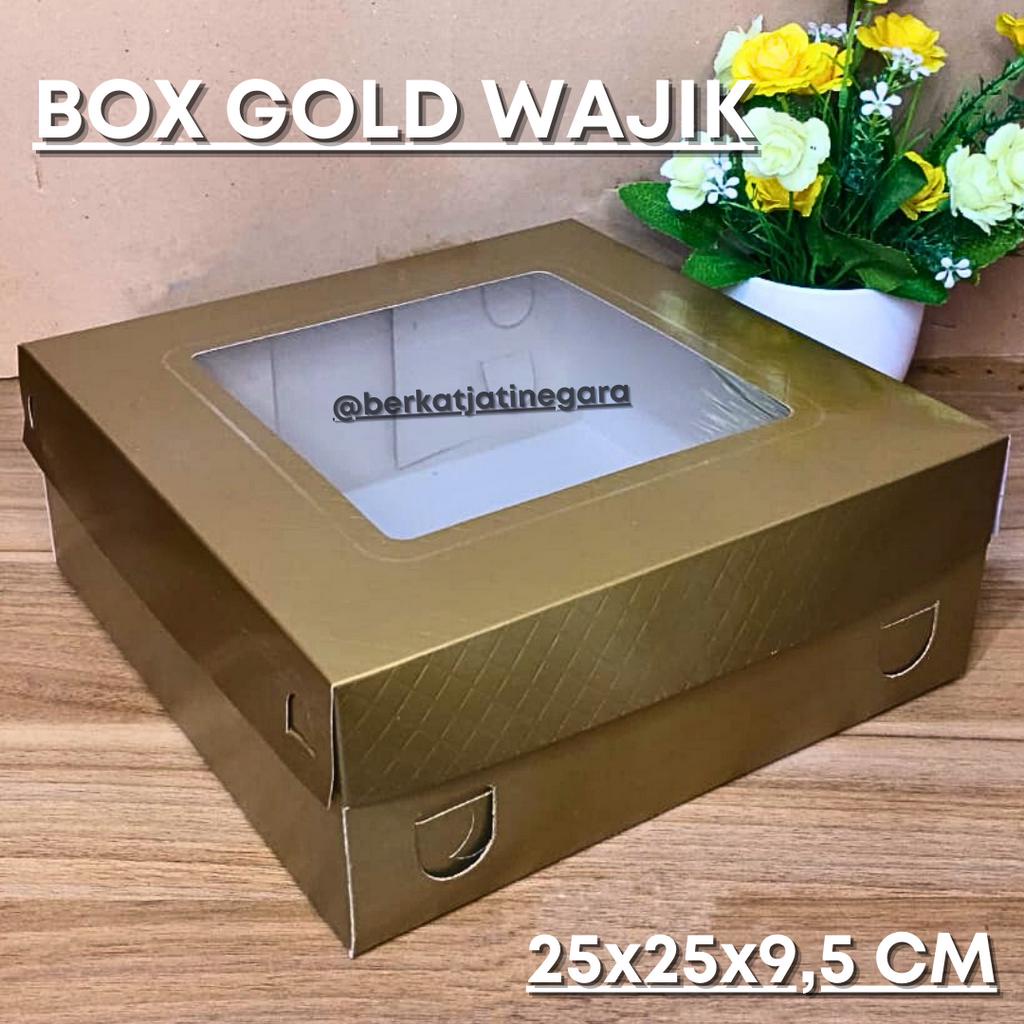 DUS/KOTAK/BOX KUE/BOX GOLD WAJIK / BOX KUE MOTIF WAJIK / 10 PCS