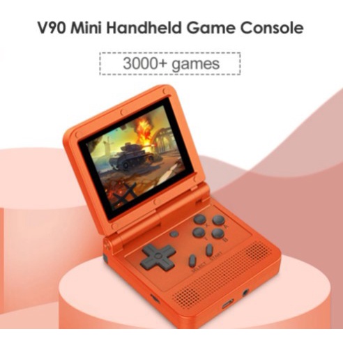 POWKIDDY V90 Retro Flip Handheld Game Player 3.0 inch IPS Pocket Mini Video Games