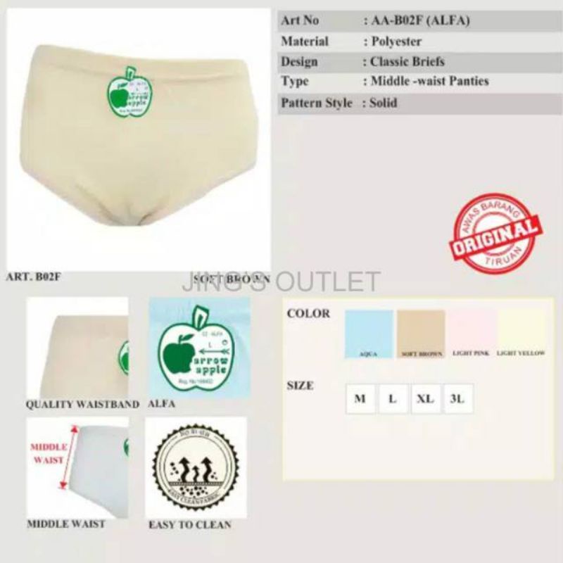 Arrow Apple Alfa original CD wanita 6 pcs