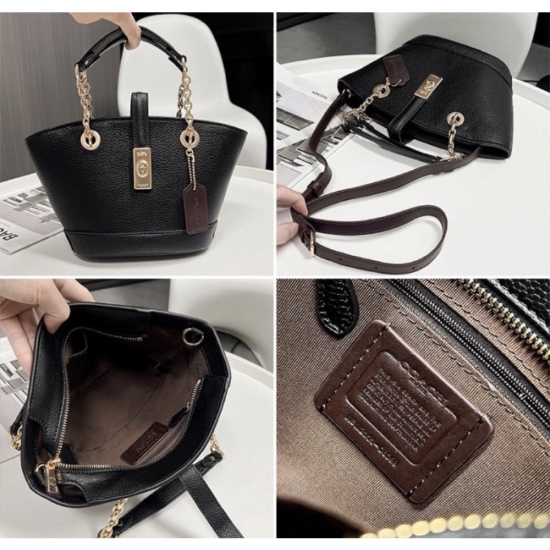 Coach Lane Bucket Bag - Black (C8399)