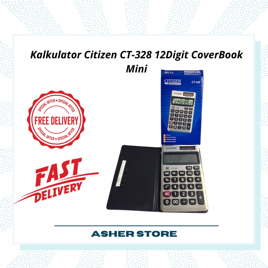 

Kalkulator Citizen CT-328 12Digit CoverBook Mini