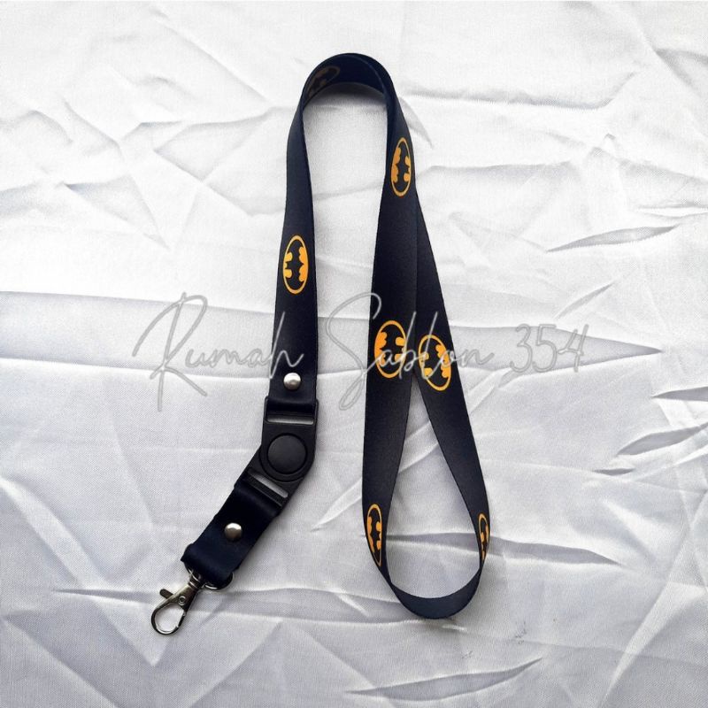 

lanyard BATMAN LOGO DISTRO MARVEL STUDIOS gantungan HANDPHONE name tag id card kartu nama / TALI LEHER