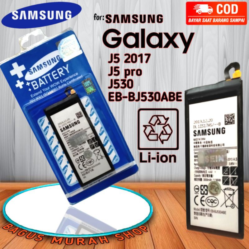 Battery Baterai Batre Samsung Galaxy J530 J5 Pro J5 2017 Original SEIN Batrai handphone EB-BJ530ABE