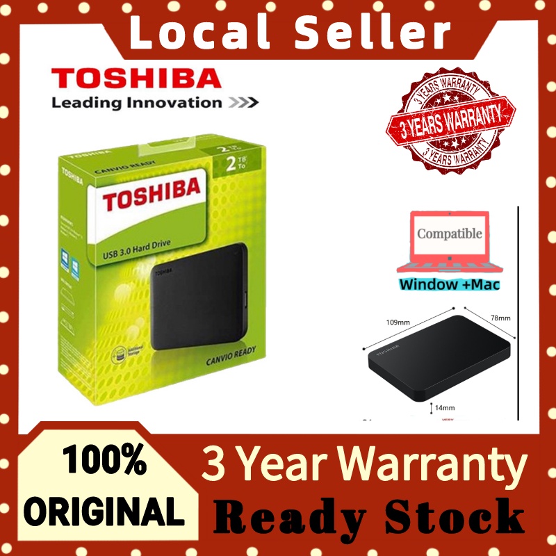Toshiba Canvio Basic HD Hardisk Eksternal / HDD External 4TB/2TB/1TB USB 3.0 Portable Hard Disk Exte
