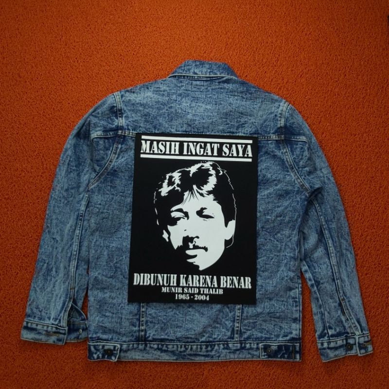 BACKPATCH SABLON UKURAN BESAR MUNIR MENOLAK LUPA / MISFITS / MARSINAH  BEST SELLER TERLARIS