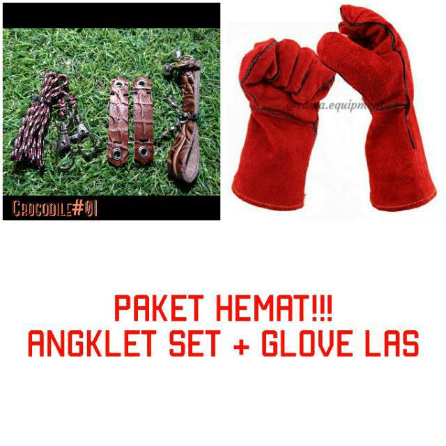 PAKET HEMAT Angklet Set Burung Hantu Celepuk / Javan Owlet / BHO + Sarung Tangan Las