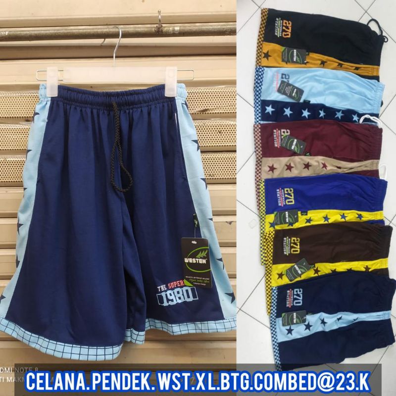 Celana kolor pendek motif simpel