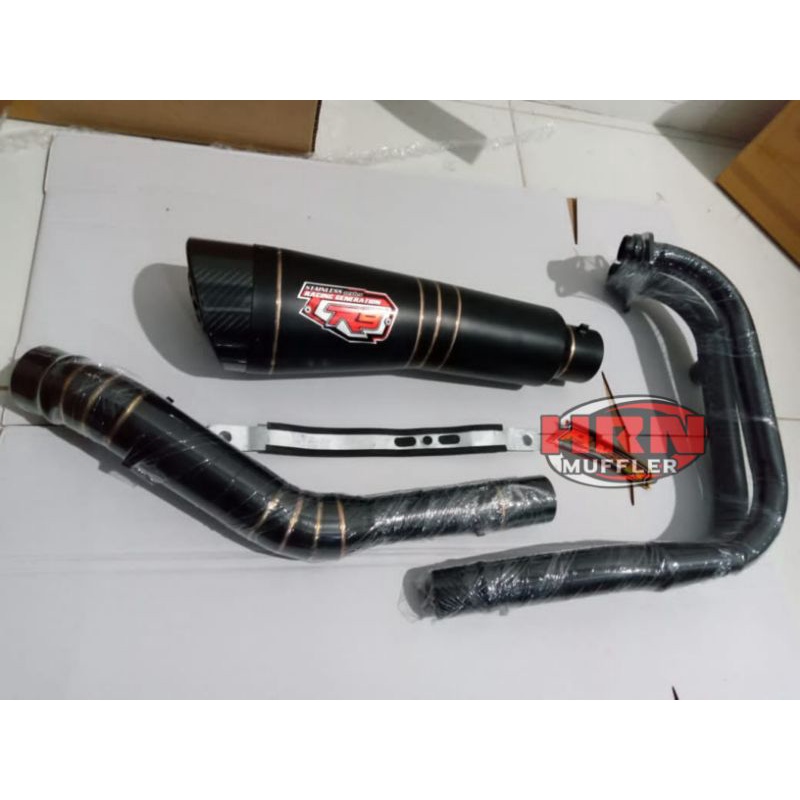Ready Knalpot Racing R9 Blackdoft Untuk Ninja 250fi, Ninja 250 Karbu,  Z250, R25, CBR250R