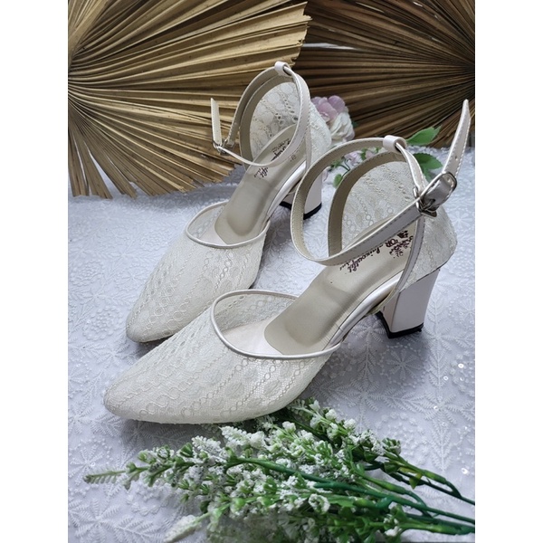 sepatu Rafaizoutfit nataly wrna broken white tinggi 7cm tahu