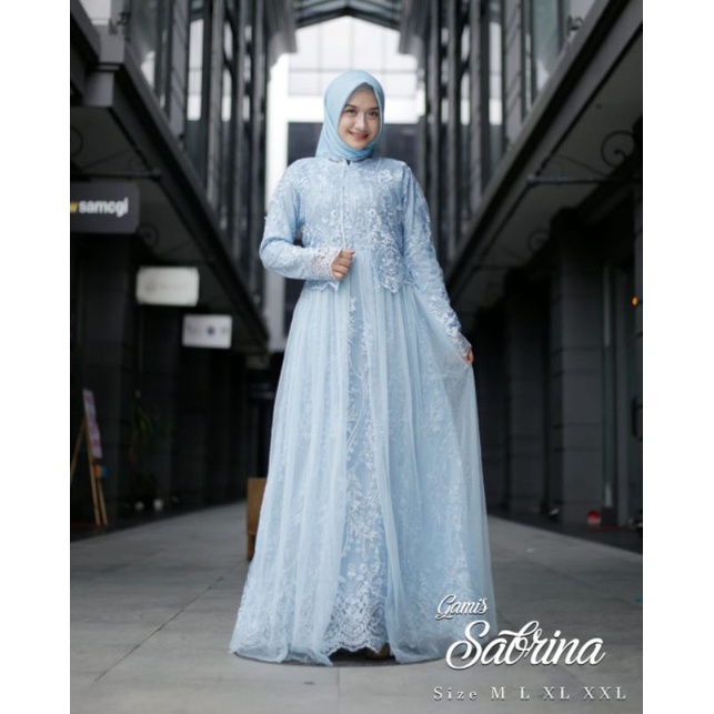 M.C-(COD) Realpict GAMIS SABRINA - Gamis tile model rompi+Tile polos - GAMIS WANITA MUSLIM - GAMIS M
