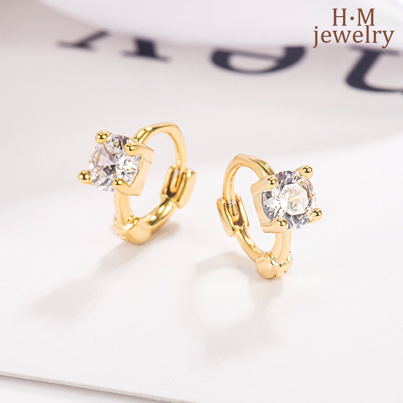 Anting Tusuk Sterling Silver 925 Simple Untuk Wanita