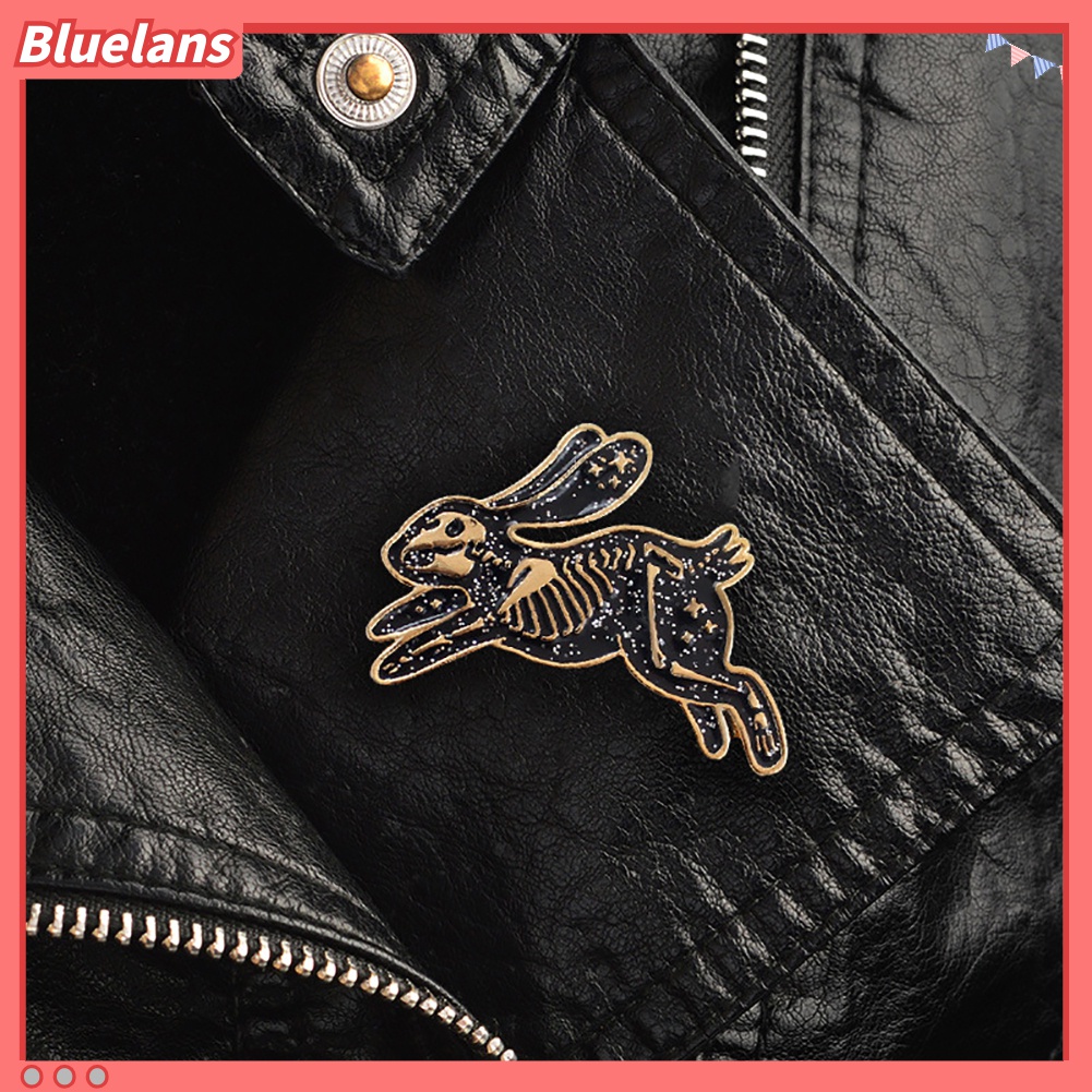 Bros Pin Kerah Denim Bentuk Kelinci Untuk Unisex