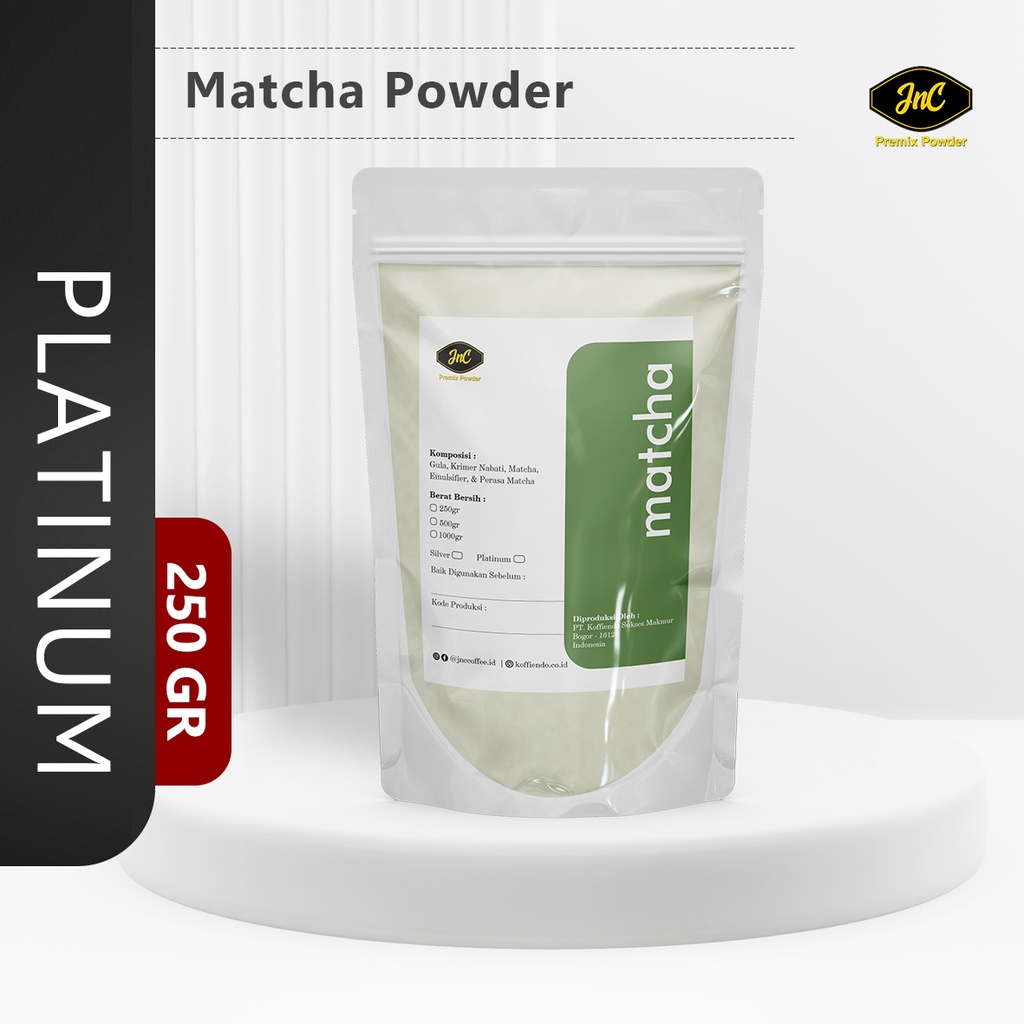 JnC Matcha Powder 250gr - 500gr I Bubuk minuman Matcha