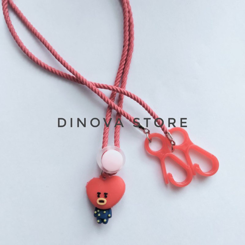 strap masker TALI ULIR KARAKTER LUCU/strap masker hijab/strap mask/pengait masker/tali masker/bts/dinova store/pgx