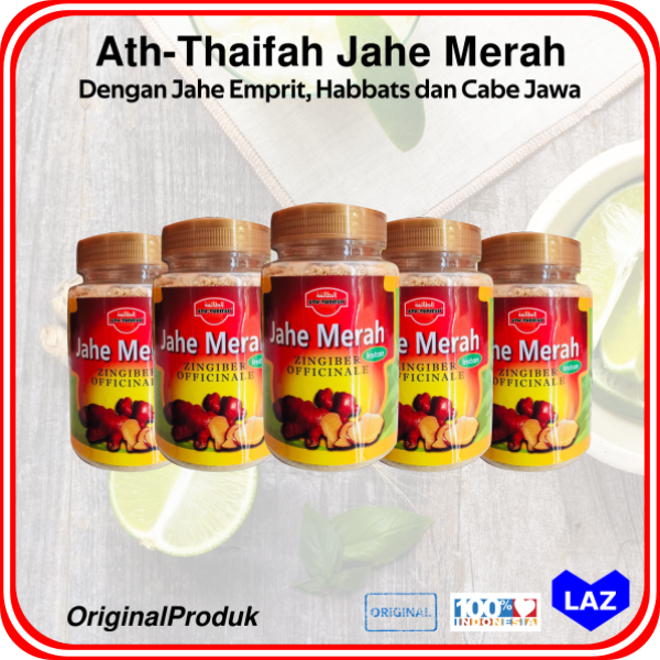 

[ 1 Botol @ 200 Gr ] Ath-Thaifah Jahe Merah Instant Zingiber Officinale