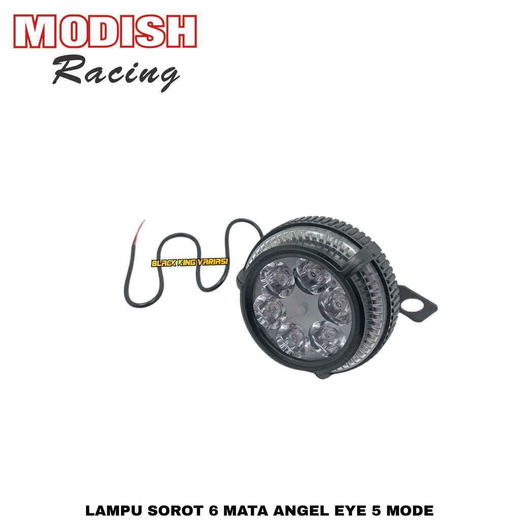 lampu tembak sorot led brecket spion 6mata dengan angel aye 5 mode