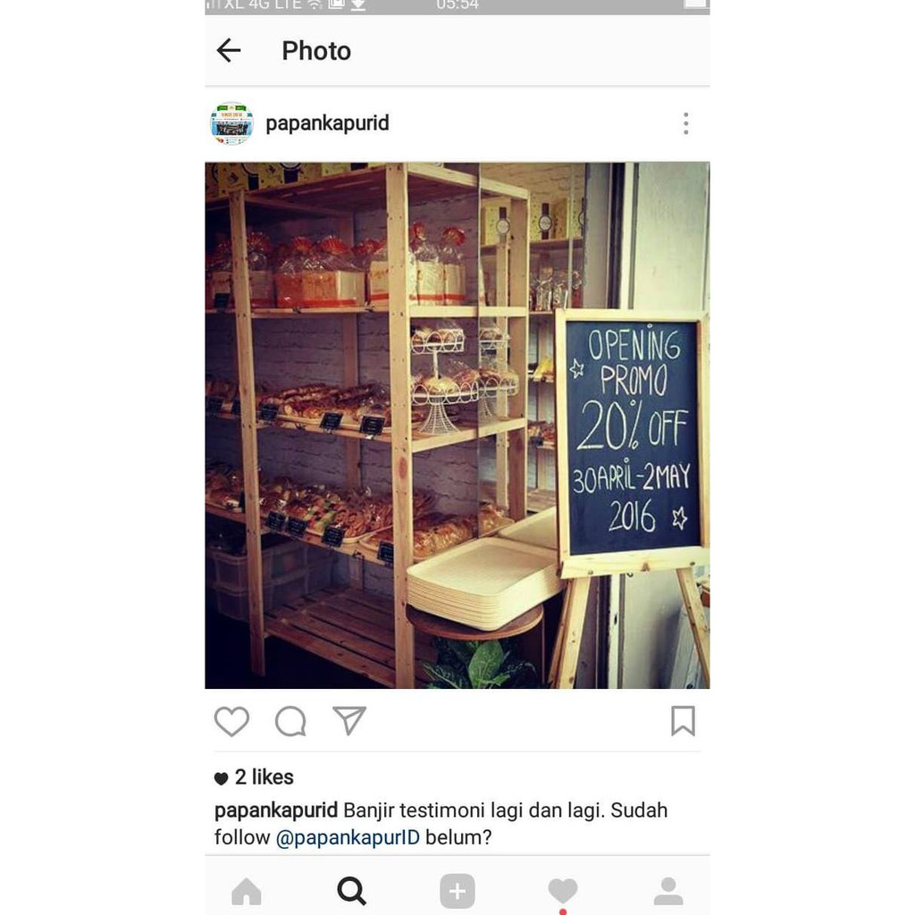 

Promo Gila !!! Papan Tulis Kapur Standing Cafe Board 50X80Cm