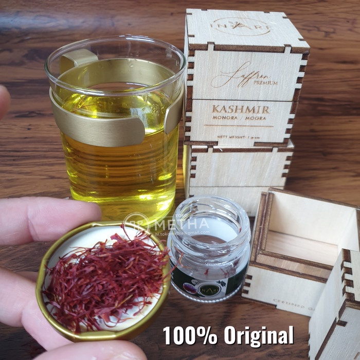 

100 Original Safron Saffron Premium Kashmir Mongra Mogra 1gram