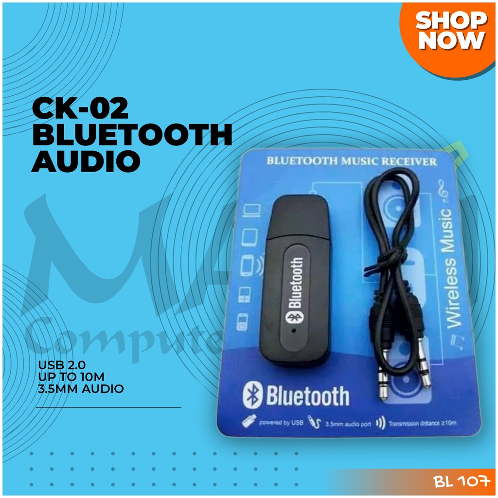 CK-02 Bluetooth Music Receiver 3.5mm Audio Port Up To 10M Bluetooth Audio