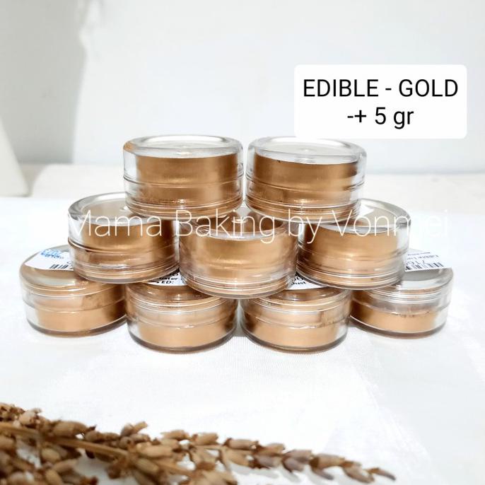 

Edible Gold Luster Lustre Duster Dust Gold Powder Topping Bubuk Emas