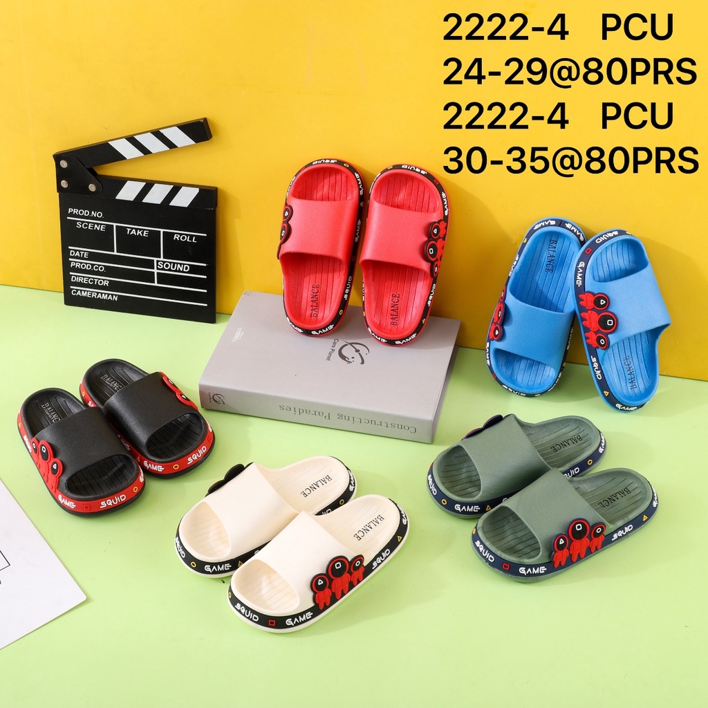 SANDAL SEQUID GAME ANAK BALANCE 2222-4 SIZE 24-35 SANDAL SELOP JELLY BALANCE KARAKTER ANAK  TERBARU